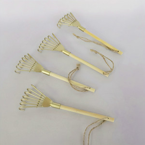 D6055 Mini râteau <span class=keywords><strong>zen</strong></span> en métal avec manche en bois pour cendres d'encens, outil à main pour artisanat et décoration de table - Product Image 2