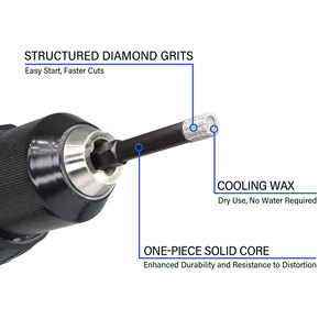 Mũi khoan lõi kim cương Đường kính thân bê tông 3/8in Mũi khoan lõi kim cương cho đá cẩm thạch - Product Image 2