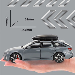 Modellino <span class=keywords><strong>Auto</strong></span> in Lega Pressofusa 1/32 <span class=keywords><strong>RS6</strong></span> con Suoni, Luci e Porte Apribili - Regalo per Ragazzi e Adulti - Product Image 4