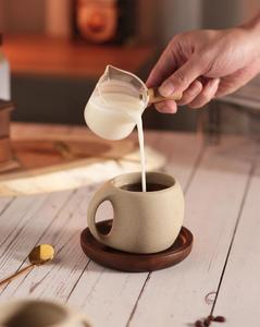 แก้วกาแฟ Harmony Nordic Ins แก้วลาเต้ แก้วเซรามิก แก้วน้ำ 250 มล. 8 ออนซ์ พร้อมฝาปิด ถาดไม้ Harmony Nordic Ins - Product Image 1