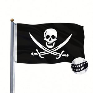 2025 Embroidery Banner 3x5 FT Polyester Pirate Swords Display Accessory <b>Flag</b> with Digital Printing Techniques - Product Image 1