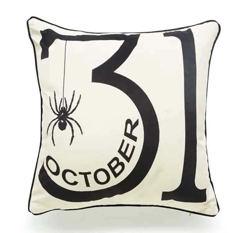 2021 Halloween Party Throw Pillow Cover Scary Pumpkin Cushion Cover