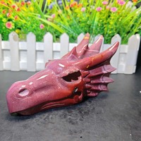 Statue personnalisée d'usine, sculptures en pierre naturelle, dragon exquis en jaspe Mookaite, art populaire, pierre précieuse pour la décoration Feng Shui