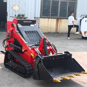China Chargeuse Compacte diesel Skidsteer dengan Mulcher 1 Ton 1000kg Mini Mulcher Skid Steer - Product Image 4
