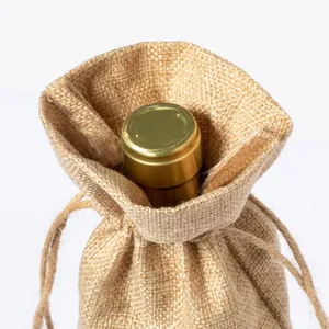 Portabottiglie in juta personalizzato per merchandising - Product Image 3