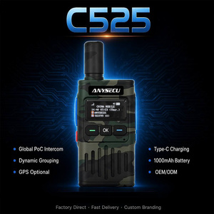 Radio Poc PTT Económico, Gxin PoC Global Anysecu C525 4G LTE, Sistema RTOS, Puerto de Carga Tipo C, Walkie Talkie para el Sudeste Asiático - Product Image 2