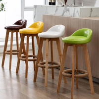Chaise de Bar en bois économique pratique personnalisée de haute qualité avec rembourrage en tissu chaise de Bar haute tabourets chaises de Bar cuisine