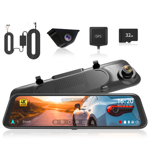 Cámara para Auto WOLFBOX G850 con Pantalla Táctil 4K de 170° de Ángulo Amplio, Delantera y Trasera, Espejo de 12 Pulgadas, GPS, Doble Cámara 4K - Product Image 1