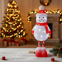 LED Weißer Weihnachts-Schneemann Motiv 3D Pop-up Zusammenklappbare Leuchte IP44 Wasserdicht Manuelle Steuerung Außen Garten Hof Feiertagsbeleuchtung