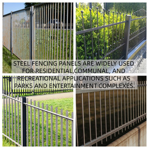 Recinzioni di Sicurezza Personalizzate Moderne per <span class=keywords><strong>Giardino</strong></span> in Ferro Verniciato a Polvere con Parte Superiore Piatta in Acciaio Zincato per Case <span class=keywords><strong>e</strong></span> Giardini - Product Image 4
