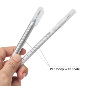 Semi Permanent Skin Marker <b>Pen</b> 0.5mm 1mm Single Double Head Eyebrow Lip Line Surgical Tattoo Marker - Product Image 3