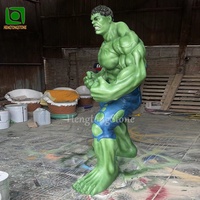 Statue de Hulk en fibre de verre décorative 2024, H200cm, statue de dessin animé en résine