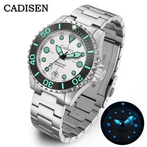 Reloj de Lujo Automático Mecánico de Acero Inoxidable para Hombre <span class=keywords><strong>CADISEN</strong></span> C8232, Esfera de Cristal de Zafiro, Resistente al Agua hasta 10 Bares, Botón de Presión - Product Image 1