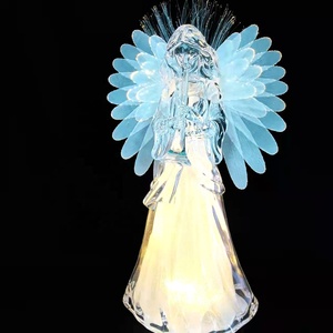 L'ornement acrylique fait main <span class=keywords><strong>de</strong></span> 45cm a mené l'<span class=keywords><strong>ange</strong></span> <span class=keywords><strong>de</strong></span> Noël avec des ailes <span class=keywords><strong>de</strong></span> <span class=keywords><strong>fibre</strong></span> <span class=keywords><strong>optique</strong></span> - Product Image 4