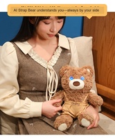 Robot Compagnon Interactif pour Enfants, Poupée Éducative, Ours Parlant pour l'Apprentissage Vocal, Cadeau de Fêtes, Robot de Service en Silicone