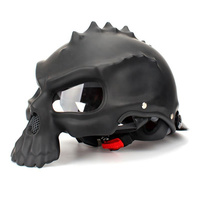 Casque rétro Ghost Face pour moto, course moto, personnalité et sécurité