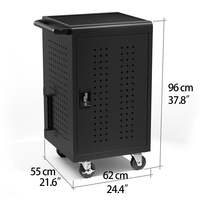 Chariot de charge pour 24 appareils, ordinateurs portables, Chromebooks, pour l'école