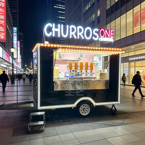 Street Food Truck Mobile Food Cart Fully Equipped <b>Caravan</b> Truck Trailer Mobile Catering Food Van <b>Bbq</b> Grill Cart Pizza Trailer - Product Image 2