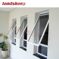 Nouveau design de fenêtres à cadre en alliage d'aluminium fenêtres en verre trempé fenêtre à auvent pour la maison