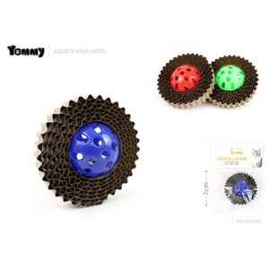 Juguete Interactivo para Gatos Yommy, Pelota de Cartón Corrugado de 7cm - Product Image 1
