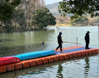 Plateforme flottante en HDPE durable Botai pour aquaculture, 500x500x400mm, ponton à piston, protection UV, étanche