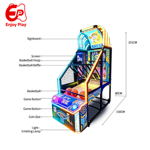 Machine d'arcade de basket-ball pour enfants avec écran HD de 42 pouces, fonctionnement à monnayeur, jeu de tir Super Dunk avec récompense par ticket pour <span class=keywords><strong>parc</strong></span> d'attractions - Product Image 5
