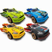 Voiture de sport miniature en alliage moulé sous pression QS 1:64, modèle métallique à friction, véhicule ouvrable à trois portes, jouets