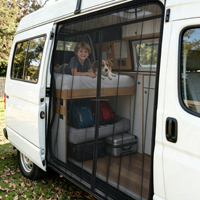 Moustiquaire de porte pour camping-car avec fixation magnétique puissante, installation sans perçage, taille personnalisable