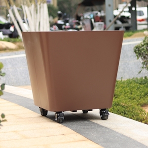 Macetas Metálicas Urbanas Decorativas para Árboles, Macetas Cuadradas de Acero para Jardín, Venta al por Mayor, Macetas Grandes con Ruedas para Calle - Product Image 6