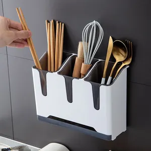 Multifunktion ale Besteck box Wand besteck Küchen utensilien halter Essstäbchen Käfig ablauf Aufbewahrung sbox mit Auf hänge haken