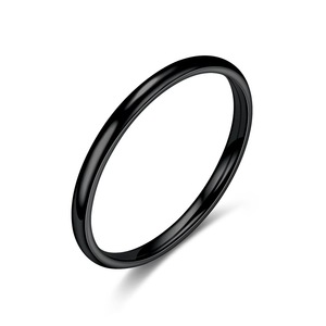 2mm Stainless Steel Thin <b>Ring</b> Women's Korean-style Niche <b>Ring</b> Stainless Steel Glossy <b>Couple</b> <b>Ring</b> - Product Image 5