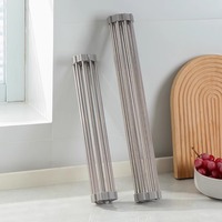 Égouttoir pliant multifonctionnel en acier inoxydable pour évier de cuisine, pour le rangement de bols, assiettes, légumes et fruits
