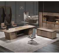 Bureau de direction en forme de L moderne et high-tech, design en bois massif écologique, certifié ISO, garantie 3-5 ans pour le bureau