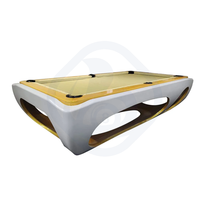 Table de billard de luxe simple en bois massif ODM/OEM 9ft/8ft/7ft avec plateau en ardoise, poches en cuir véritable et tissu en velours – Jeu de snooker/billard (sans boules)