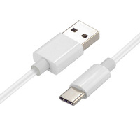 Cable USB blanco tipo C 2M Cable de carga rápida Cable DE DATOS DE LA USB-C