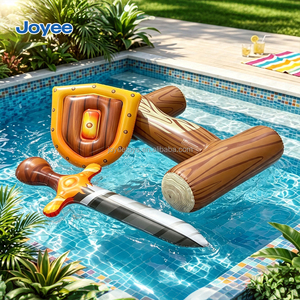Balsa Inflable Joyee con Diseño <span class=keywords><strong>de</strong></span> Espada y Escudo, Balsa Inflable para Piscina, Playa, Fiesta Temática Medieval - Product Image 3