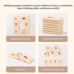 Set cubo rammoso acrilico tegole da viaggio portatili con rastrelliere in legno per gioco da tavolo per la famiglia regalo notte 4 vassoio numero Math Indoor - Product Image 4