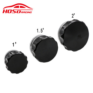 Bouchon de réservoir de carburant HOSO RACING en alliage d'aluminium 1 1,5 2 pouces noir argenté, accessoires de voiture modifiés - Product Image 4
