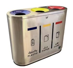 <span class=keywords><strong>Cubo</strong></span> de <span class=keywords><strong>Basura</strong></span> de Acero Inoxidable con <span class=keywords><strong>Tres</strong></span> <span class=keywords><strong>Compartimentos</strong></span> - Product Image 6