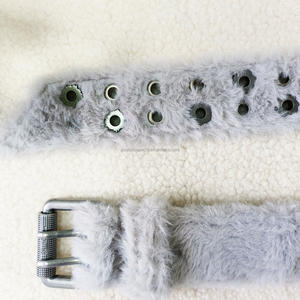 Cinto Masculino Casual de Moda em Pele Sintética e Couro Genuíno, Personalizado, 40mm, com Furos Duplos Cravejados e Fivela Dupla de Pino, Pele Cinza de Grão Integral - Product Image 6