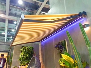 decorar Patio cubierta frente <span class=keywords><strong>de</strong></span> lujo <span class=keywords><strong>de</strong></span> encargo <span class=keywords><strong>de</strong></span> Control remoto comercial velas <span class=keywords><strong>de</strong></span> sombra paño caliente comprar negro toldos - Product Image 6