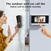 7 couleurs extérieur étanche à la pluie vidéo porte téléphone système d'interphone visuel maison porte téléphone système avec vidéo