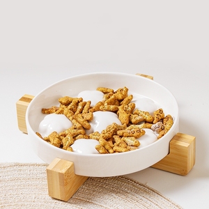 Custom New Design Yellow Elevated Ceramic Pet Cat Slow <strong>Bowls</strong> <strong>Rounded</strong> Shape for <strong>Dogs</strong> - Product Image 4