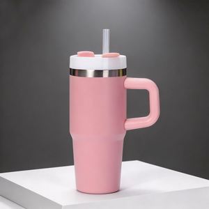 <b>Kids</b> 14oz Stainless Steel Sippy Drinking Cup with Straw Lid Handle Insulated Travel Tumbler - Product Image 6