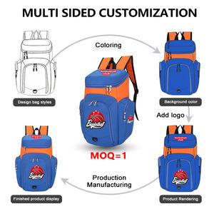 VIPOKO Mochila Logotipo Personalizado Respirável Durável Basketball <span class=keywords><strong>Bag</strong></span> Crianças Impermeável Casual Sports Mochilas Basketball Sports <span class=keywords><strong>Bag</strong></span> - Product Image 2