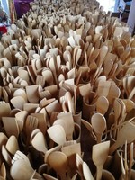 Vente flash, ustensiles de cuisine écologiques personnalisés avec logo, 8 pièces, spatules en bambou de 12 pouces, ensemble avec boîte cadeau