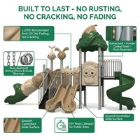SageDelightRides Aire de jeux extérieure personnalisée avec toboggan double spirale, escaliers et rampes pour enfants, en LLDPE et acier, fabricant pour collectivités
