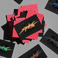 Tarjetas de presentación personalizadas de alta calidad con impresión de logotipos en lámina dorada