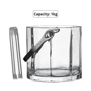 Seau à glace moderne en verre portable pour bar créatif petit vin en PP et pour le refroidissement du <span class=keywords><strong>champagne</strong></span> pour les glaçons de fête et de bière - Product Image 2