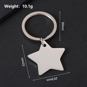 Llavero de Acero Inoxidable con Diseño de Estrella a Bajo Precio, Compatible con Marcado Láser - Product Image 2